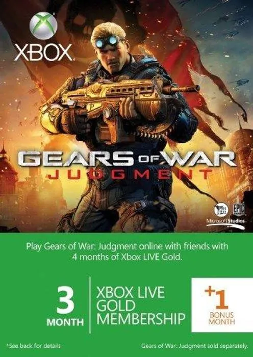3 + 1 Month Xbox Live Gold Membership - GOW Branded (Xbox One/360) 3 3 + 1 Month Xbox Live Gold Membership - GOW Branded (Xbox One/360)