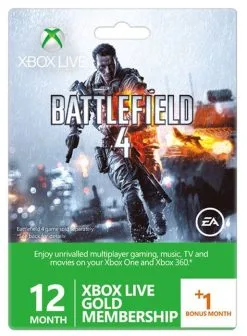 12 + 1 Month Xbox Live Gold Membership - Battlefield 4 Design (Xbox One/360)