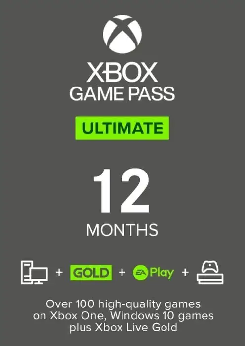 12 Month Xbox Game Pass Ultimate Xbox One / PC 3 12 Month Xbox Game Pass Ultimate Xbox One / PC