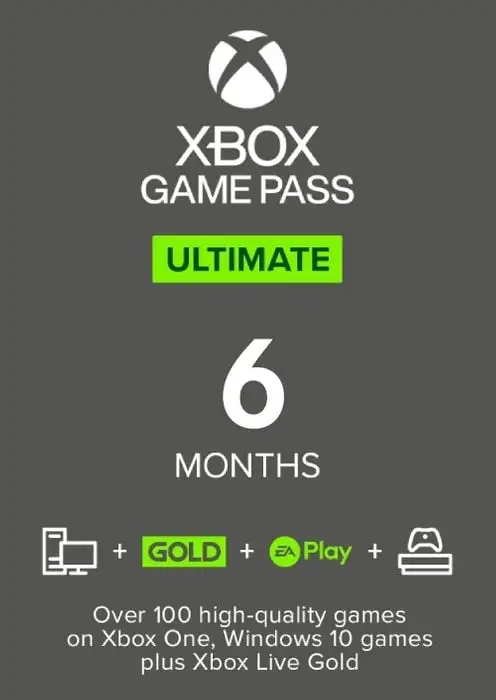 6 Month Xbox Game Pass Ultimate Xbox One / PC (WW) 3 6 Month Xbox Game Pass Ultimate Xbox One / PC (WW)
