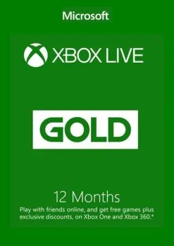 12 Month Xbox Live Gold Membership Xbox One/360 (USA)